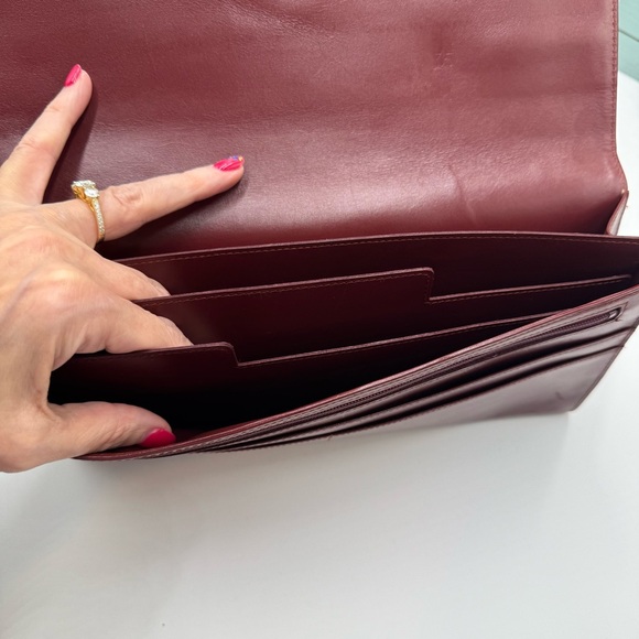 Cartier Must de Cartier Bordeaux Vintage Leather Clutch Wallet - Picture 7 of 9